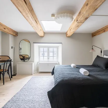 City Apartment With Exposed Ceiling Beams-3